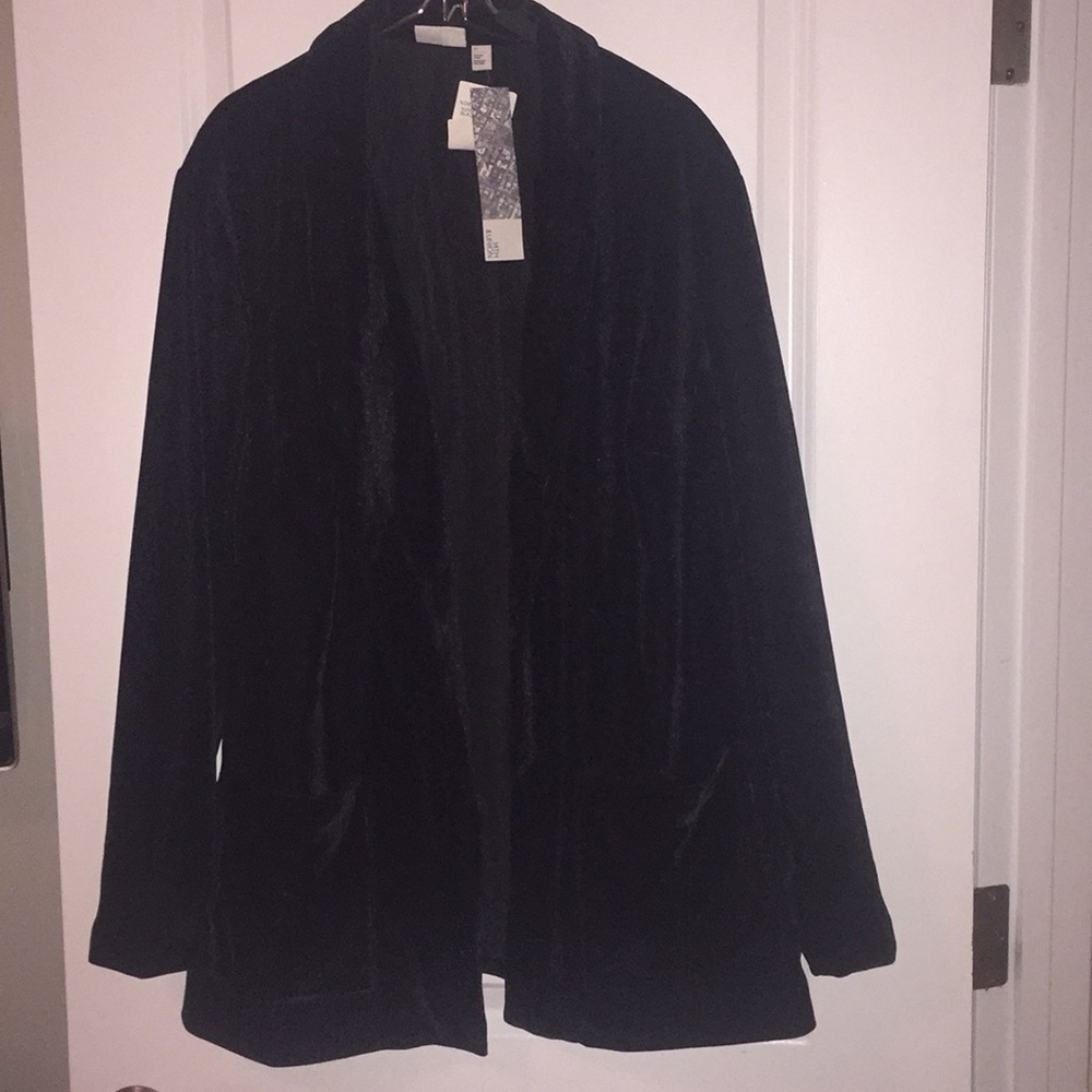 Black velvet blazer